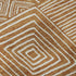 8' Rust And Beige Geometric Washable Round Rug With UV Protection