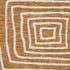 8' Rust And Beige Geometric Washable Round Rug With UV Protection