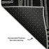 5' X 8' Black And Ivory Geometric Washable Area Rug With UV Protection