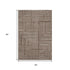 5' X 8' Brown And Beige Geometric Washable Area Rug With UV Protection