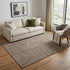 5' X 8' Brown And Beige Geometric Washable Area Rug With UV Protection
