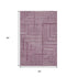 5' X 8' Eggplant And Ivory Geometric Washable Area Rug With UV Protection