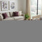 8' Eggplant And Ivory Geometric Washable Round Rug With UV Protection