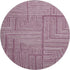 8' Eggplant And Ivory Geometric Washable Round Rug With UV Protection