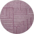 8' Eggplant And Ivory Geometric Washable Round Rug With UV Protection