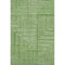 5' X 8' Green And Ivory Geometric Washable Area Rug With UV Protection