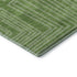 5' X 8' Green And Ivory Geometric Washable Area Rug With UV Protection