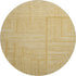8' Gold And Ivory Geometric Washable Round Rug With UV Protection