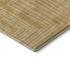 8' Gold And Ivory Geometric Washable Round Rug With UV Protection