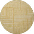8' Gold And Ivory Geometric Washable Round Rug With UV Protection