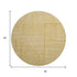 8' Gold And Ivory Geometric Washable Round Rug With UV Protection