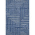 5' X 8' Navy Blue And Ivory Geometric Washable Area Rug With UV Protection