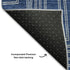 5' X 8' Navy Blue And Ivory Geometric Washable Area Rug With UV Protection