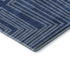 5' X 8' Navy Blue And Ivory Geometric Washable Area Rug With UV Protection