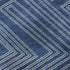 5' X 8' Navy Blue And Ivory Geometric Washable Area Rug With UV Protection