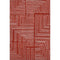5' X 8' Red And Ivory Geometric Washable Area Rug With UV Protection