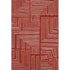 5' X 8' Red And Ivory Geometric Washable Area Rug With UV Protection
