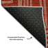 5' X 8' Red And Ivory Geometric Washable Area Rug With UV Protection