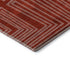 5' X 8' Red And Ivory Geometric Washable Area Rug With UV Protection