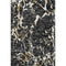 8' X 10' Black Ivory And Gold Striped Washable Area Rug With UV Protection