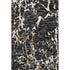 8' X 10' Black Ivory And Gold Striped Washable Area Rug With UV Protection