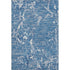 5' X 8' Blue Ivory And Gray Striped Washable Area Rug With UV Protection