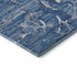 5' X 8' Blue Ivory And Gray Striped Washable Area Rug With UV Protection