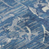 5' X 8' Blue Ivory And Gray Striped Washable Area Rug With UV Protection