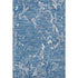 5' X 8' Blue Ivory And Gray Striped Washable Area Rug With UV Protection