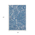 5' X 8' Blue Ivory And Gray Striped Washable Area Rug With UV Protection