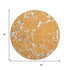 8' Orange Ivory And Gray Striped Washable Round Rug With UV Protection