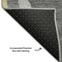 5' X 8' Black Gold And Ivory Abstract Washable Area Rug With UV Protection