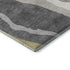 5' X 8' Black Gold And Ivory Abstract Washable Area Rug With UV Protection