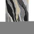 9' X 12' Black Gold And Ivory Abstract Washable Area Rug With UV Protection