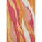 8' X 10' Blush Orange And Wheat Abstract Washable Area Rug With UV Protection