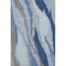 5' X 8' Blue And Gray Abstract Washable Area Rug With UV Protection