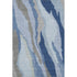 5' X 8' Blue And Gray Abstract Washable Area Rug With UV Protection