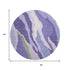 8' Purple Ivory And Gray Abstract Washable Round Rug With UV Protection