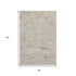 5' X 8' Beige Taupe And Ivory Abstract Washable Area Rug With UV Protection