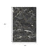 5' X 8' Black Ivory And Gold Abstract Washable Area Rug With UV Protection