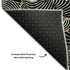 8' X 10' Black Ivory And Gold Abstract Washable Area Rug With UV Protection