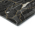 8' X 10' Black Ivory And Gold Abstract Washable Area Rug With UV Protection