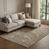 8' X 10' Brown Beige And Ivory Abstract Washable Area Rug With UV Protection