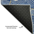 5' X 8' Blue Ivory And Gold Abstract Washable Area Rug With UV Protection