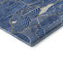 8' X 10' Blue Ivory And Gold Abstract Washable Area Rug With UV Protection