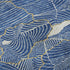 8' X 10' Blue Ivory And Gold Abstract Washable Area Rug With UV Protection