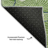 9' X 12' Green Ivory And Navy Blue Abstract Washable Area Rug With UV Protection
