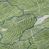 9' X 12' Green Ivory And Navy Blue Abstract Washable Area Rug With UV Protection