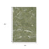 5' X 8' Olive Green Ivory And Gold Abstract Washable Area Rug With UV Protection