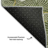 5' X 8' Olive Green Ivory And Gold Abstract Washable Area Rug With UV Protection